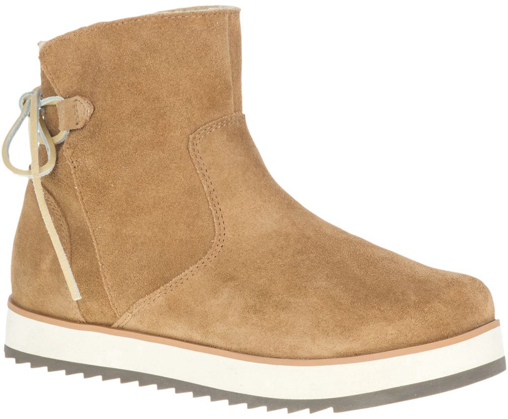 Merrell Støvler Dame - Juno Bluff Polar Waterproof - Brune - TGJ715342